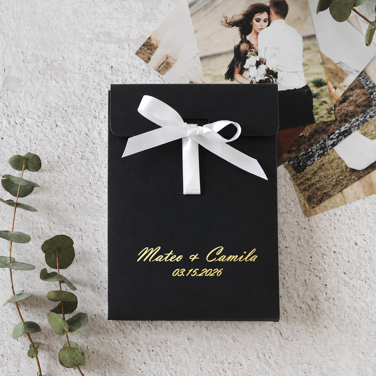 Photo Box/Envelope With Ribbon