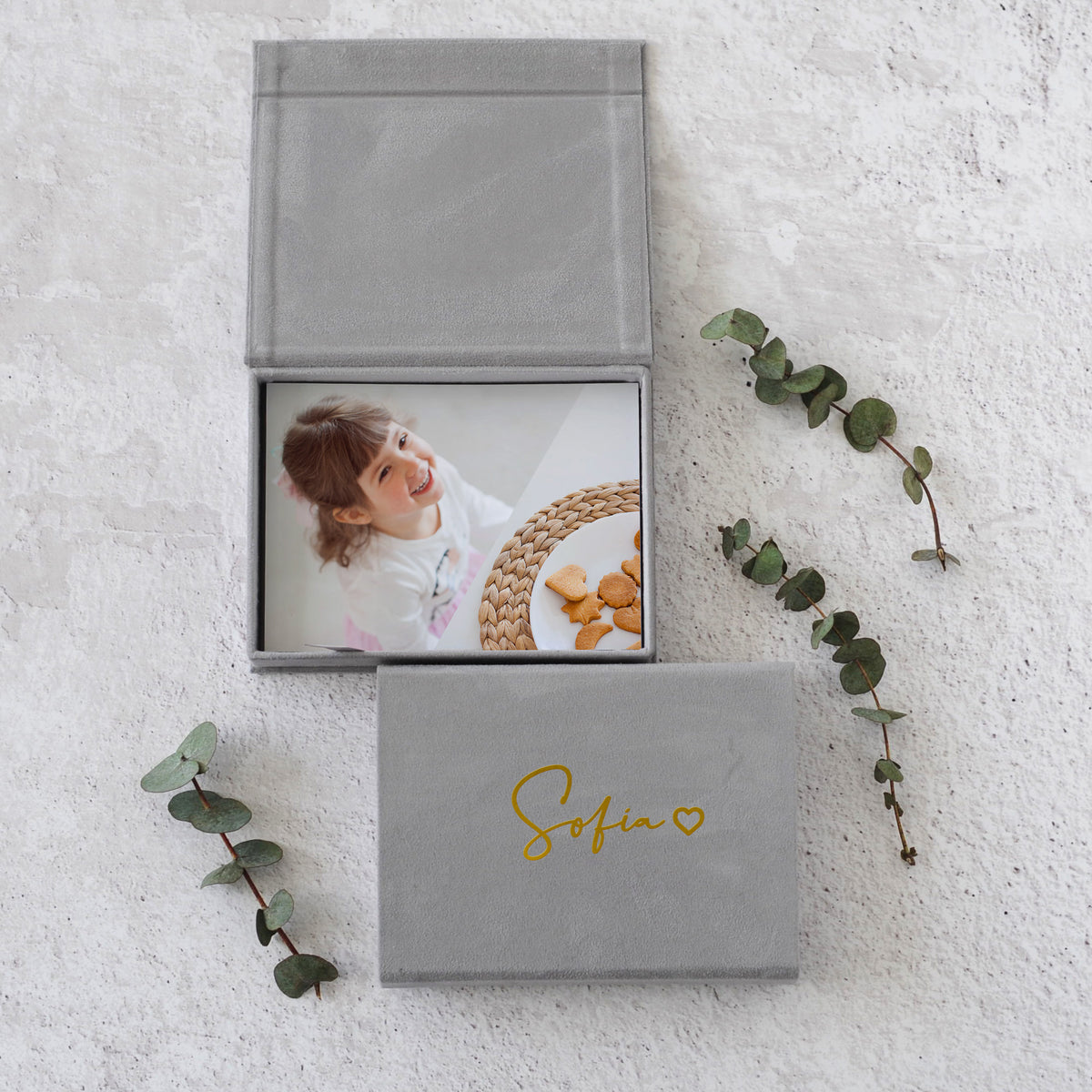 Soft Velvet Photo Box