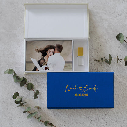 Linen USB Photo Box