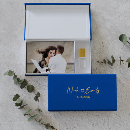 Linen USB Photo Box