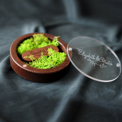 Round Wood USB Box
