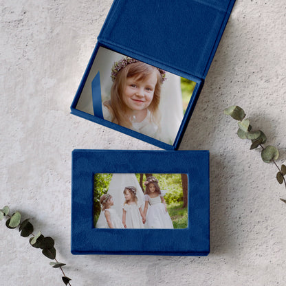 Soft Velvet Photo Box With Frame
