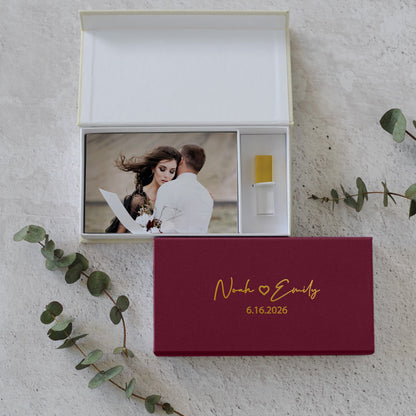Linen USB Photo Box