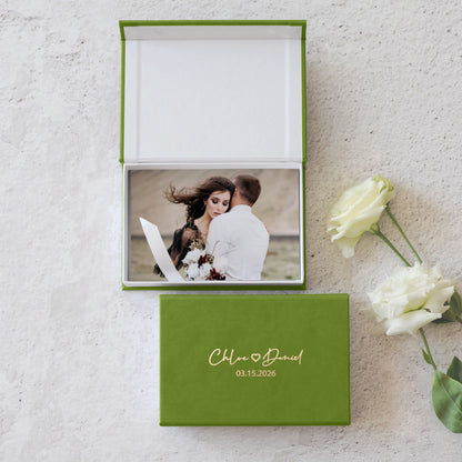 Faux Leather Photo Box
