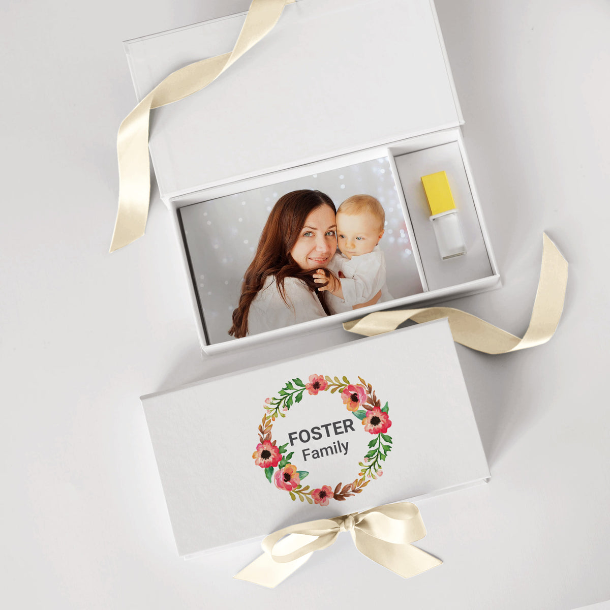 USB Photo Box with Full Color Print