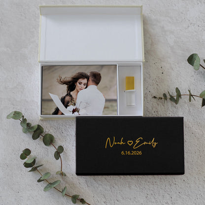 Linen USB Photo Box