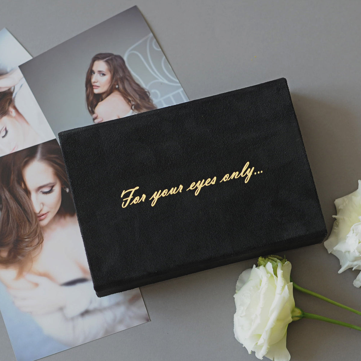 Boudoir Soft Velvet Photo Box