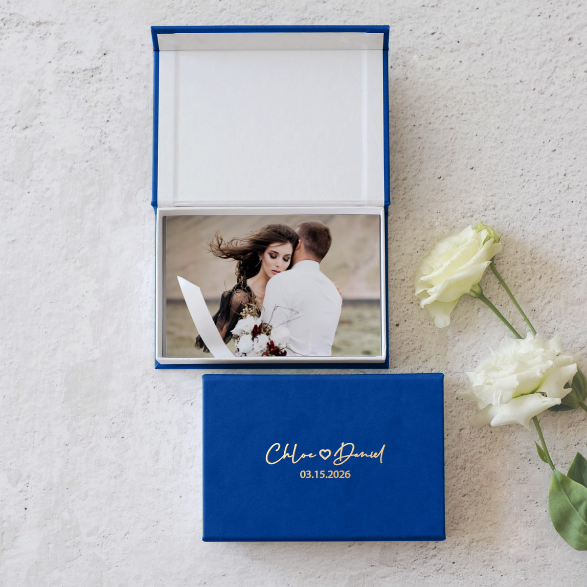 Faux Leather Photo Box