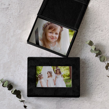 Soft Velvet Photo Box With Frame