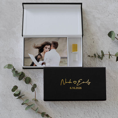 Linen USB Photo Box