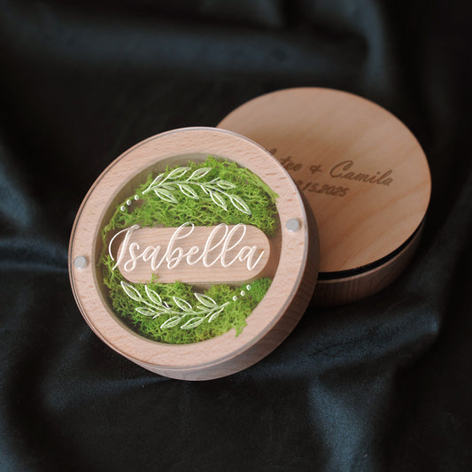 Round Wood USB Box