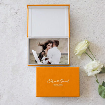 Faux Leather Photo Box