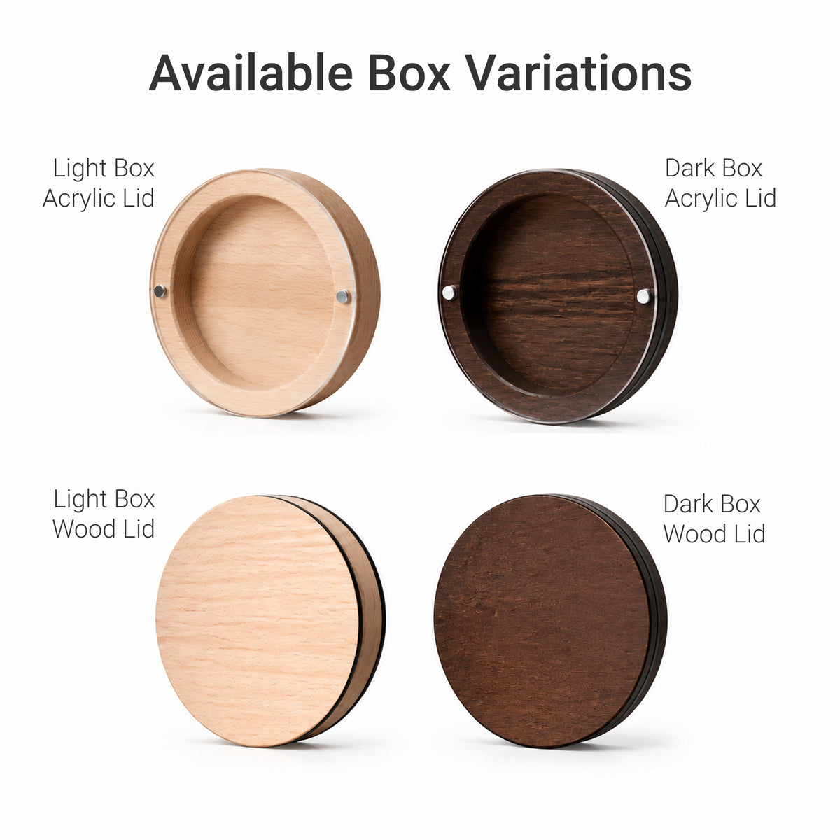 Round Wood USB Box