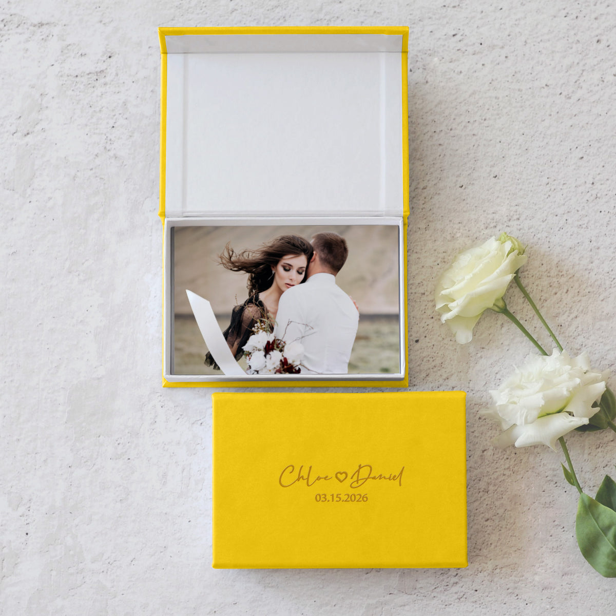 Faux Leather Photo Box