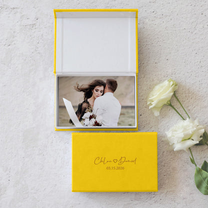 Faux Leather Photo Box