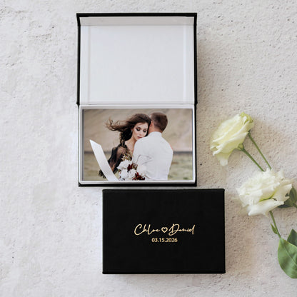Faux Leather Photo Box