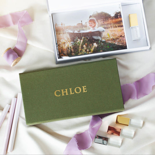 Linen USB Photo Box