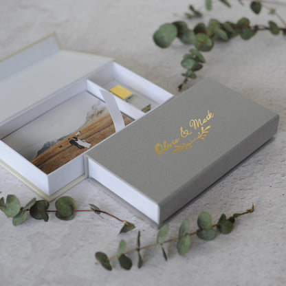 Linen USB Photo Box