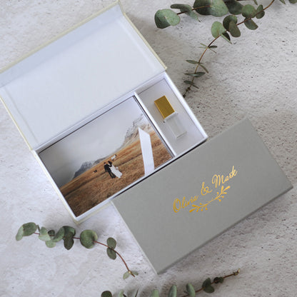 Linen USB Photo Box