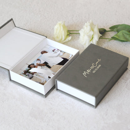 Faux Leather Photo Box