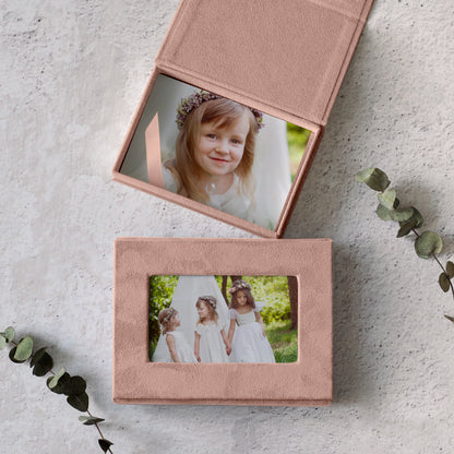 Soft Velvet Photo Box With Frame