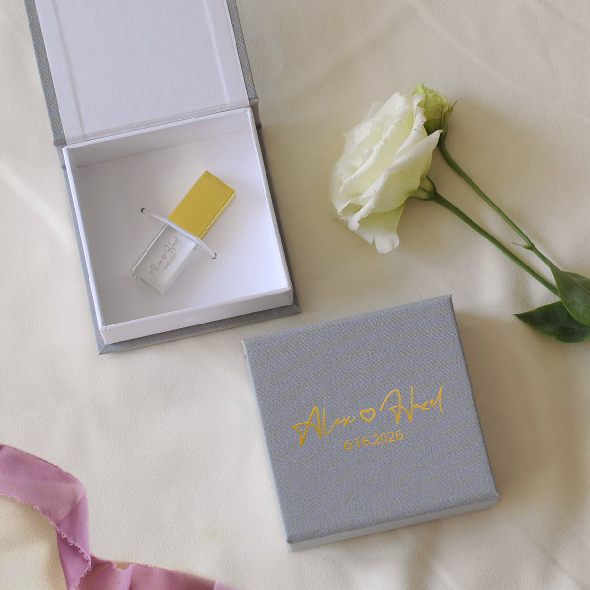 Linen USB Box