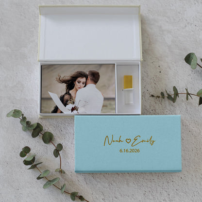 Linen USB Photo Box
