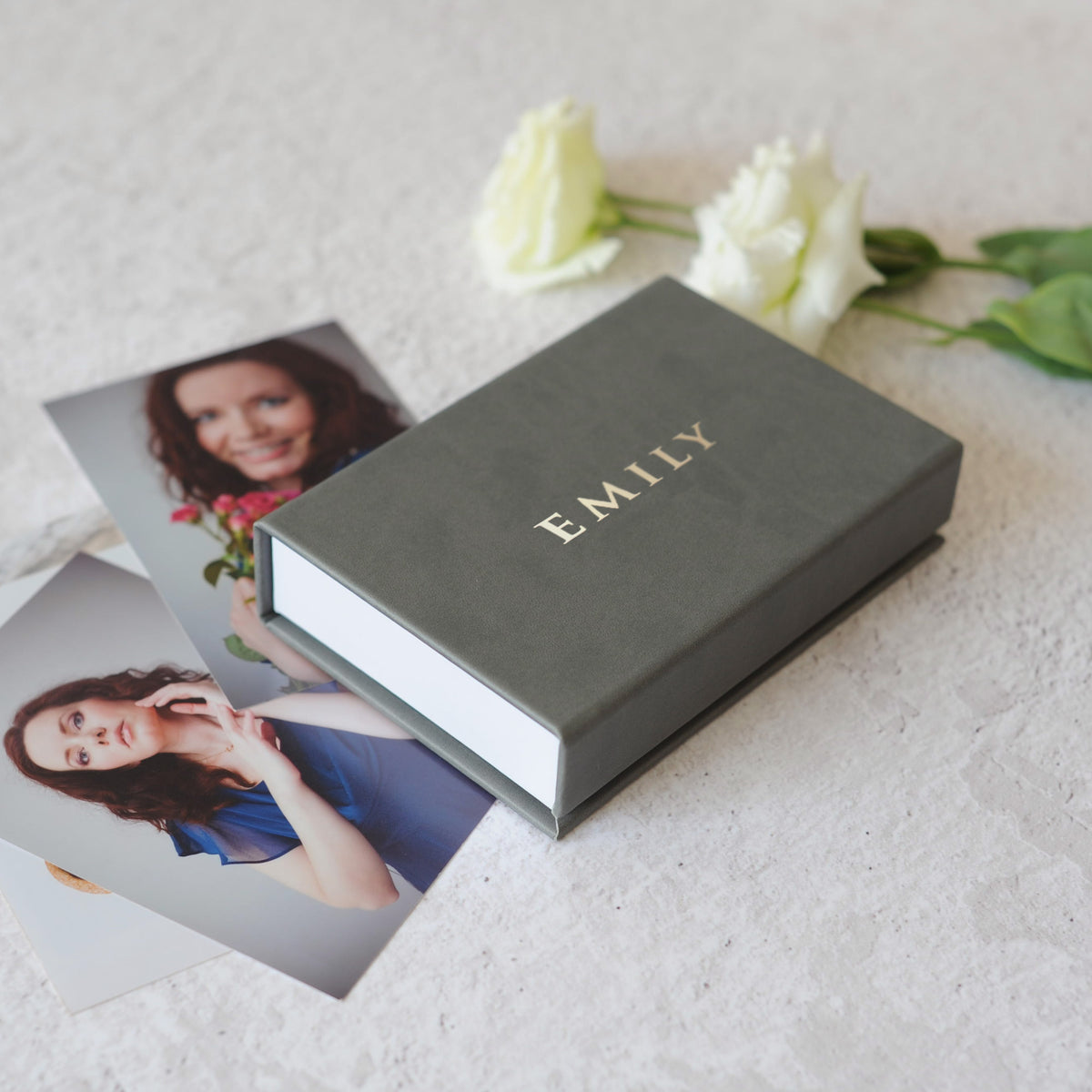 Faux Leather Photo Box