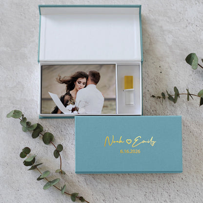 Linen USB Photo Box