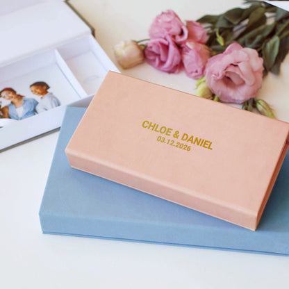 Faux Leather USB Photo Box
