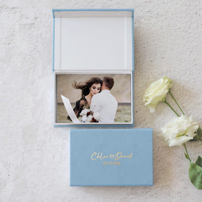 Faux Leather Photo Box