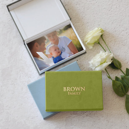 Faux Leather Photo Box