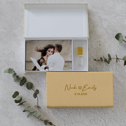 Linen USB Photo Box