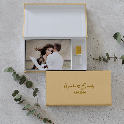 Linen USB Photo Box