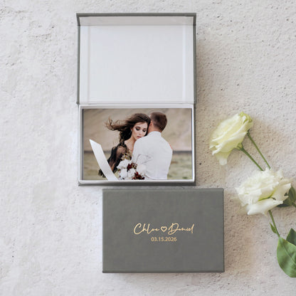 Faux Leather Photo Box