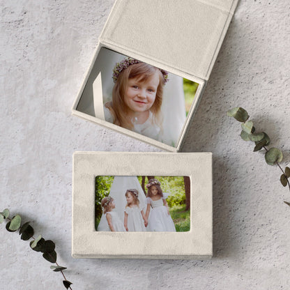 Soft Velvet Photo Box With Frame