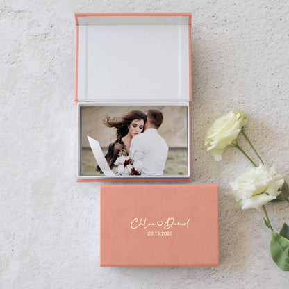 Faux Leather Photo Box