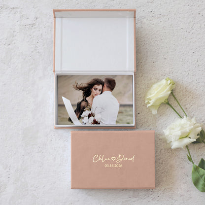 Faux Leather Photo Box
