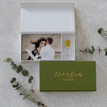 Linen USB Photo Box