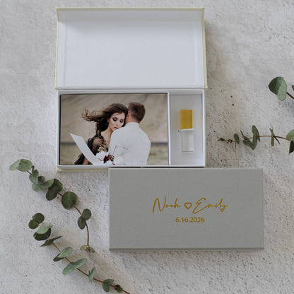 Linen USB Photo Box