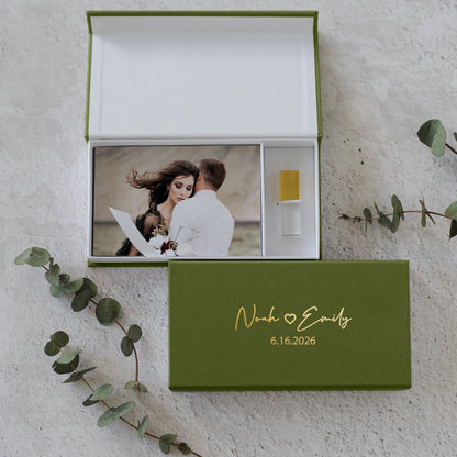 Linen USB Photo Box