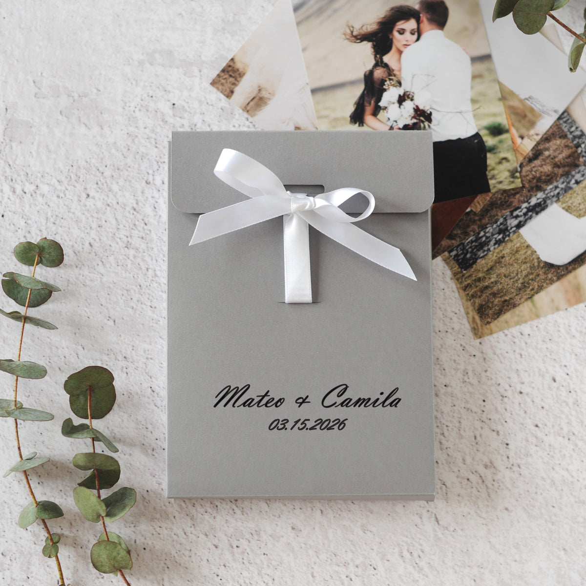 Photo Box/Envelope With Ribbon