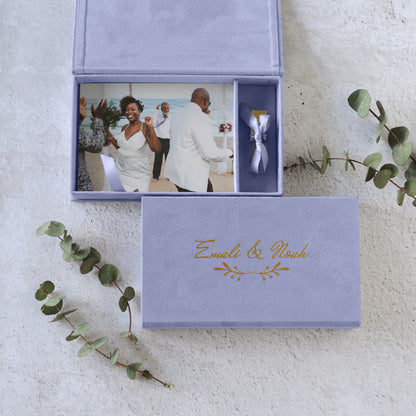 Soft Velvet USB Photo Box