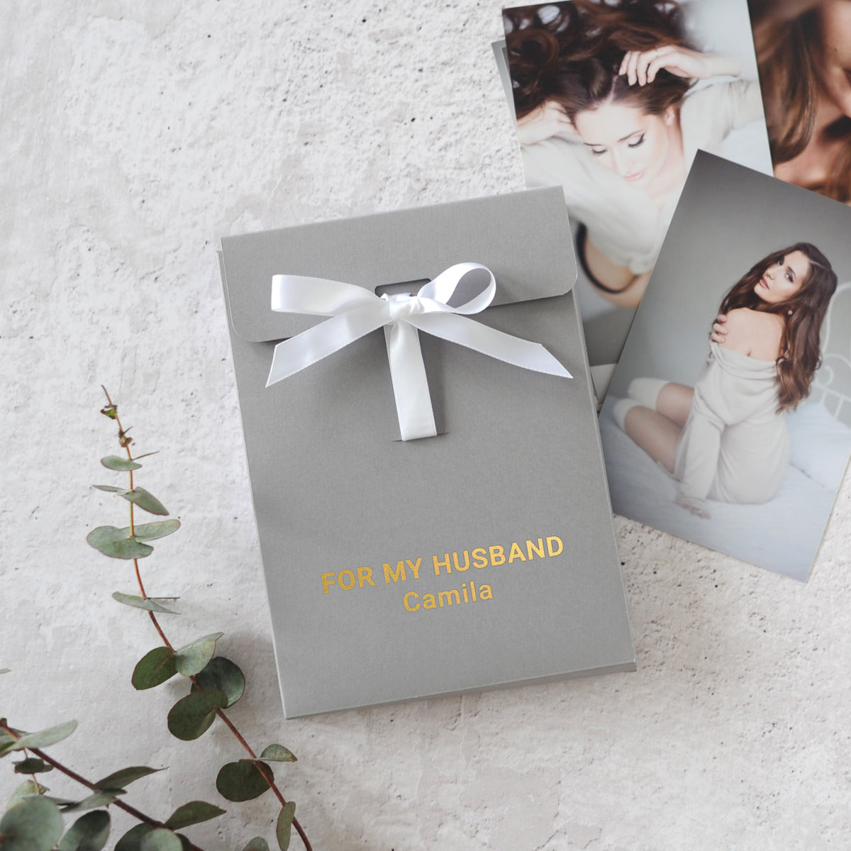 Photo Box/Envelope With Ribbon