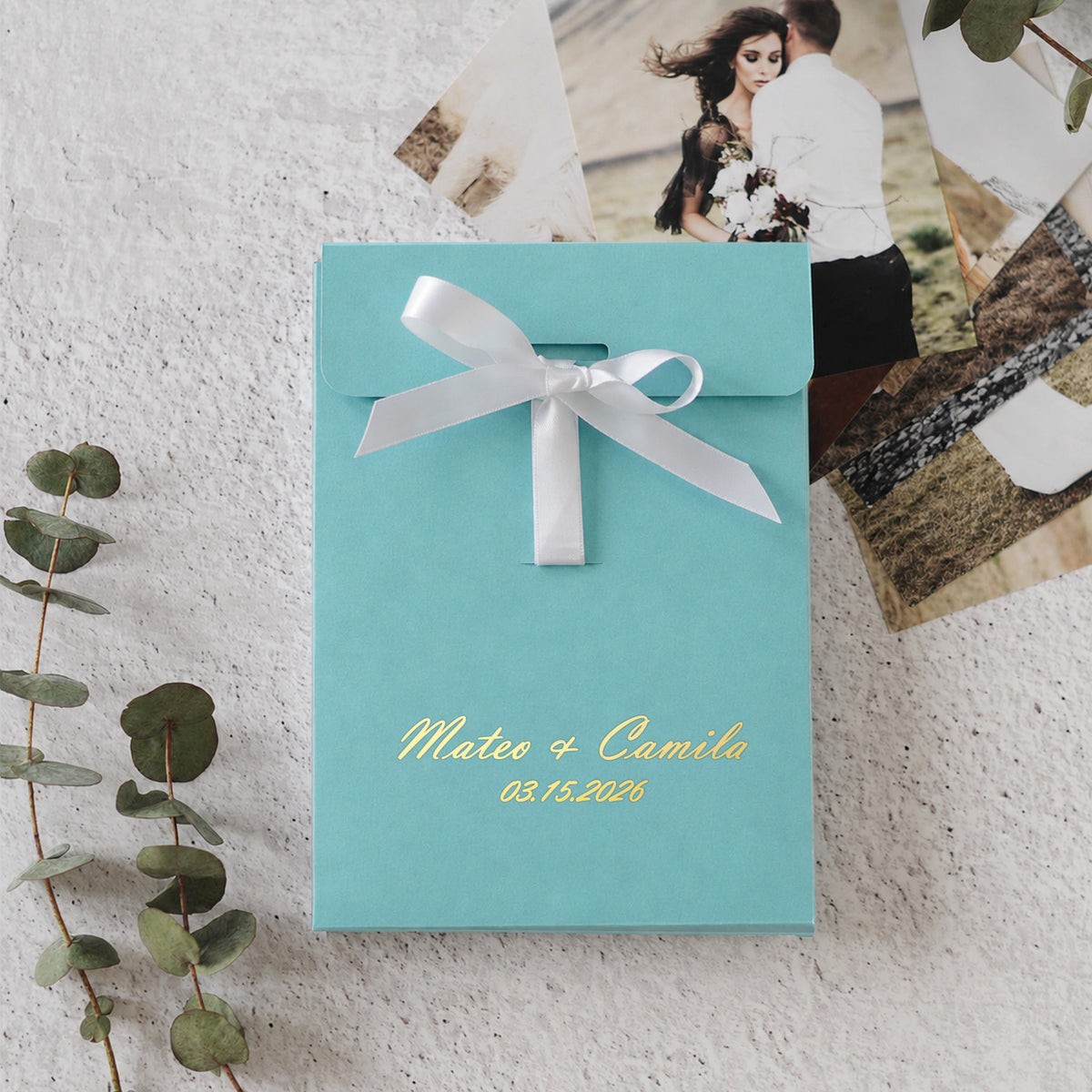 Photo Box/Envelope With Ribbon