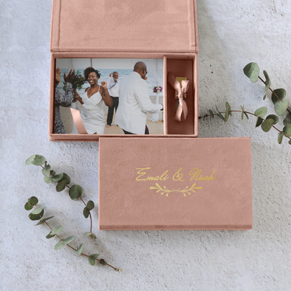 Soft Velvet USB Photo Box