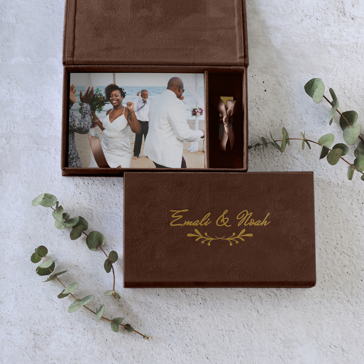 Soft Velvet USB Photo Box