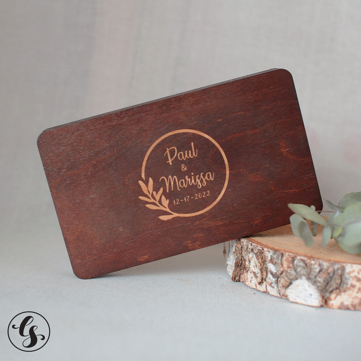 Wood USB Photo Box for 4x6 Prints