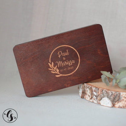 Wood USB Photo Box for 4x6 Prints