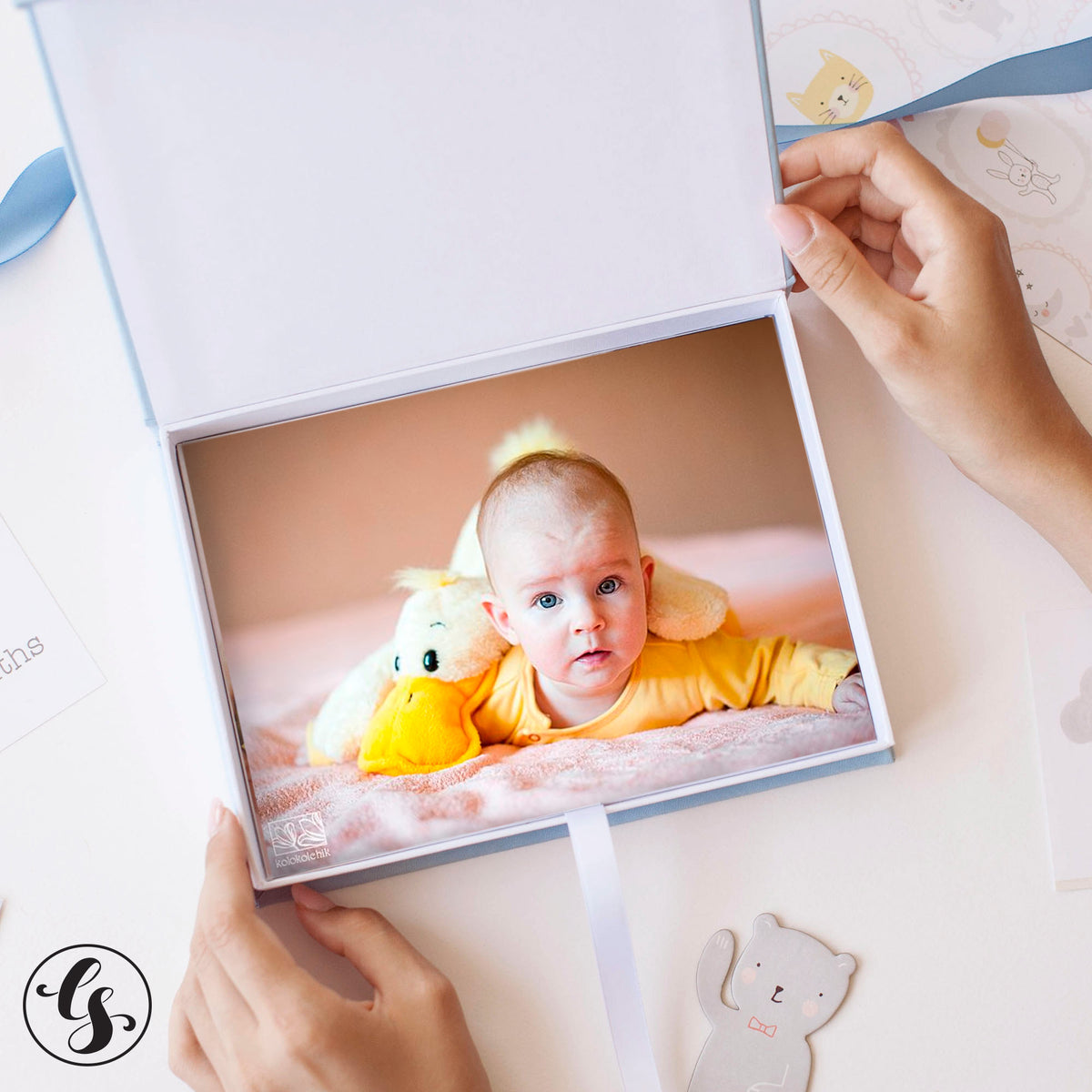 Faux Leather Photo Box